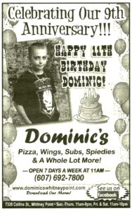 HAPPY 11TH BIRTHDAY DOMINIC